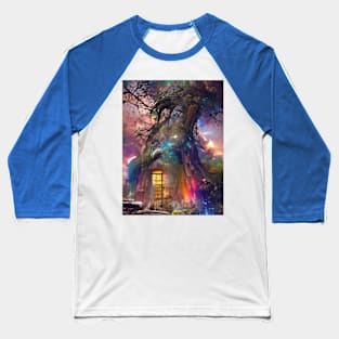 Beautiful House in a Tree in the Galaxy Baseball T-Shirt